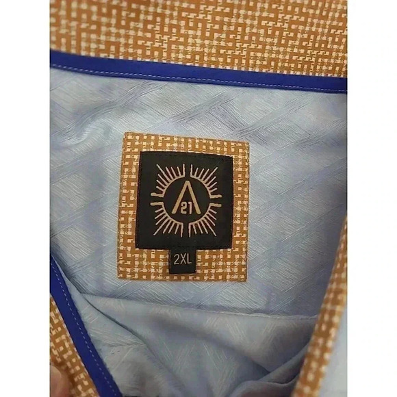 A21 Button Up Dress Shirt Men's Size 2XL Long Sleeve - Picture 3 of 6